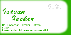 istvan hecker business card